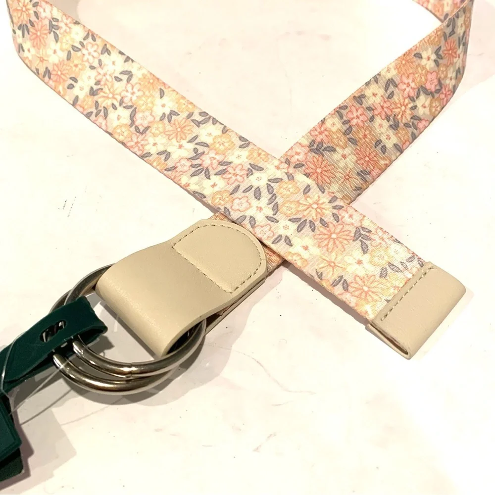 Wild fable floral cottage core fabric belt NWT